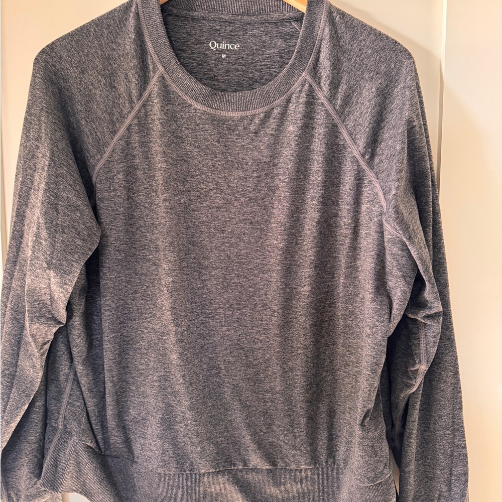 Quince Flowknit Crew Pullover BUNDLE OF THREE medium grey black green - Picture 8 of 8